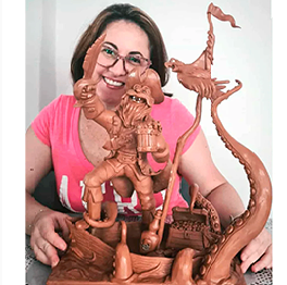 Escultura criada por aluno do workshop