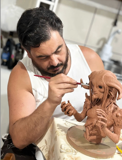 Escultura criada por aluno do workshop