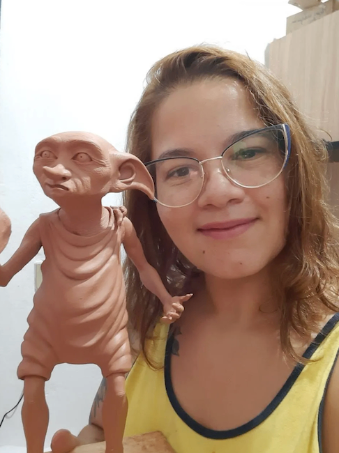 Escultura criada por aluno do workshop