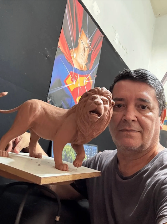 Escultura criada por aluno do workshop