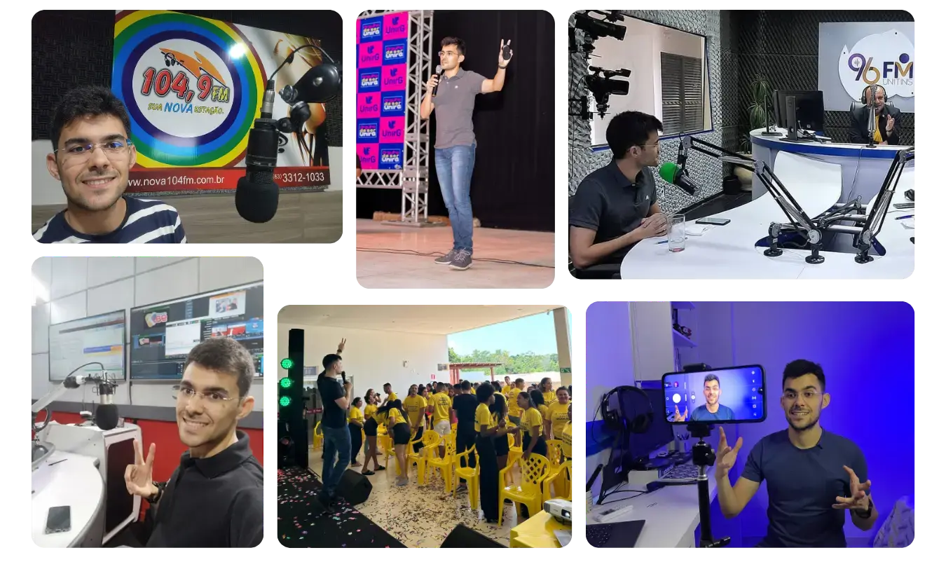 Pedro em rádios e palestras