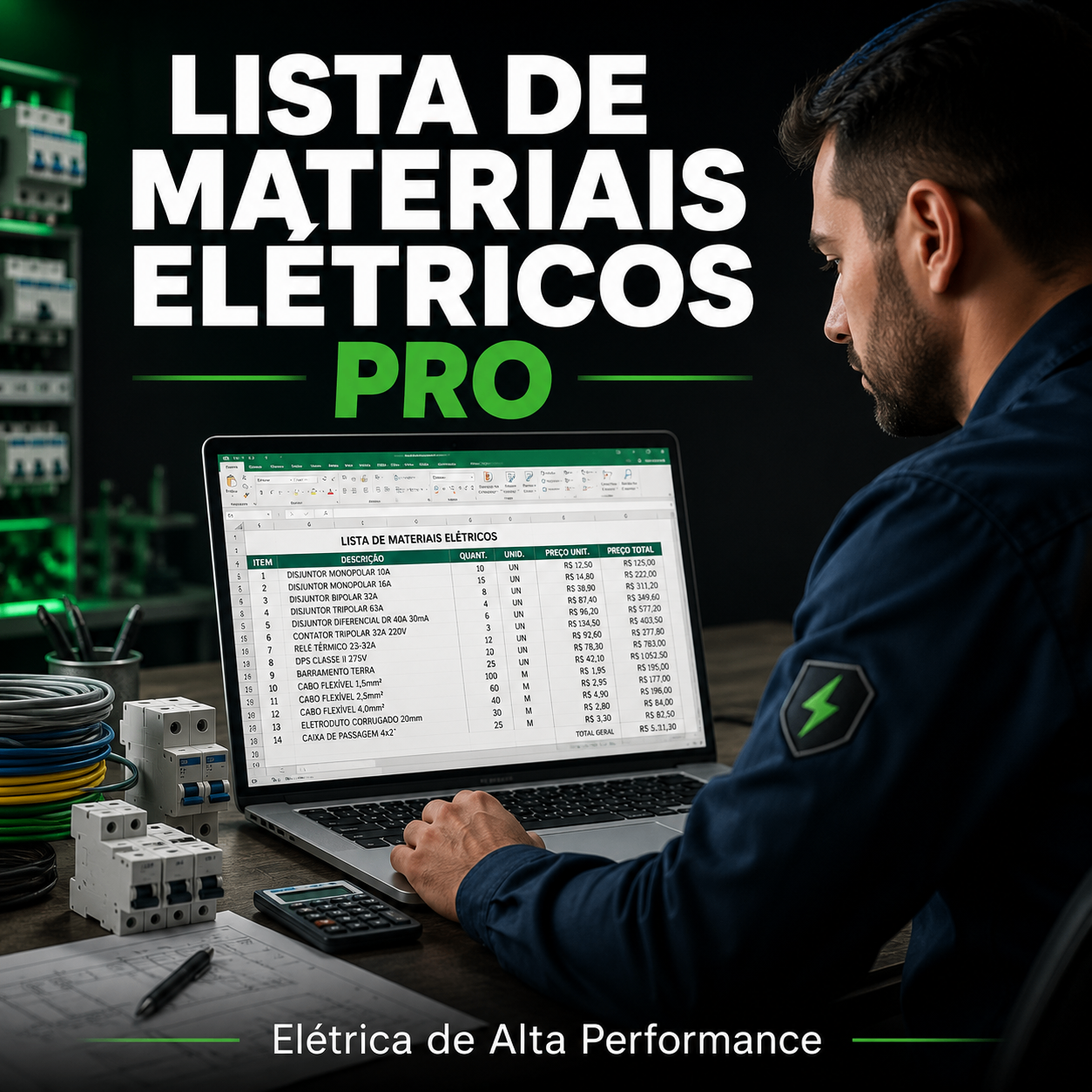 Capa da Lista de Materiais Pro