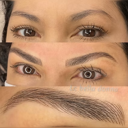 Resultado de micropigmentação de sobrancelhas.