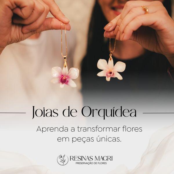 Joia feita com orquídea natural
