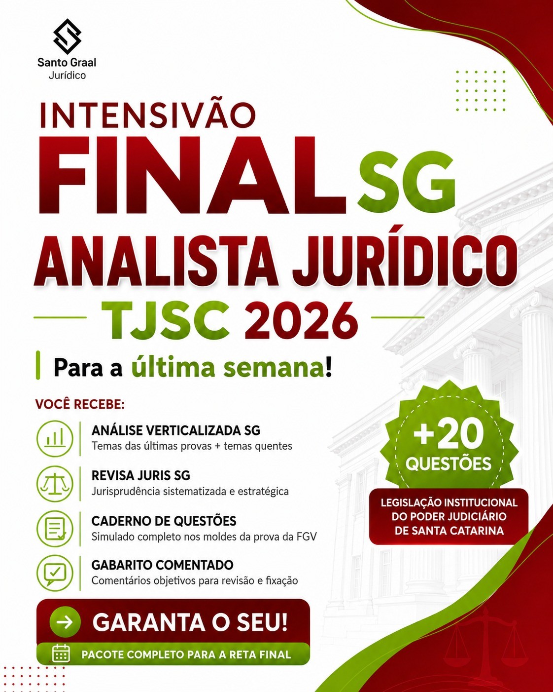 Analista Jurídico | Intensivão Final - TJSC 2026