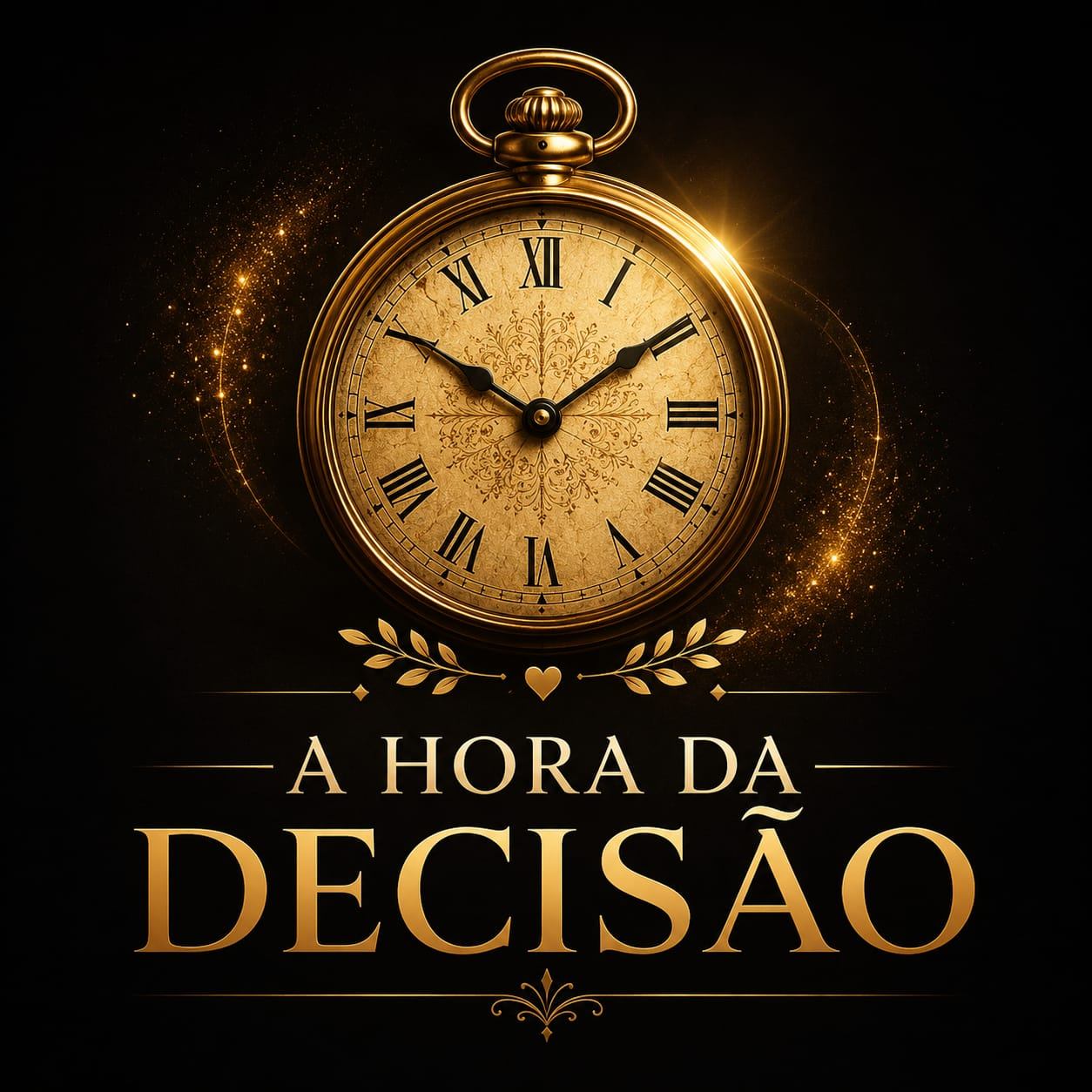 Relógio simbolizando o tempo passando e a urgência da decisão.