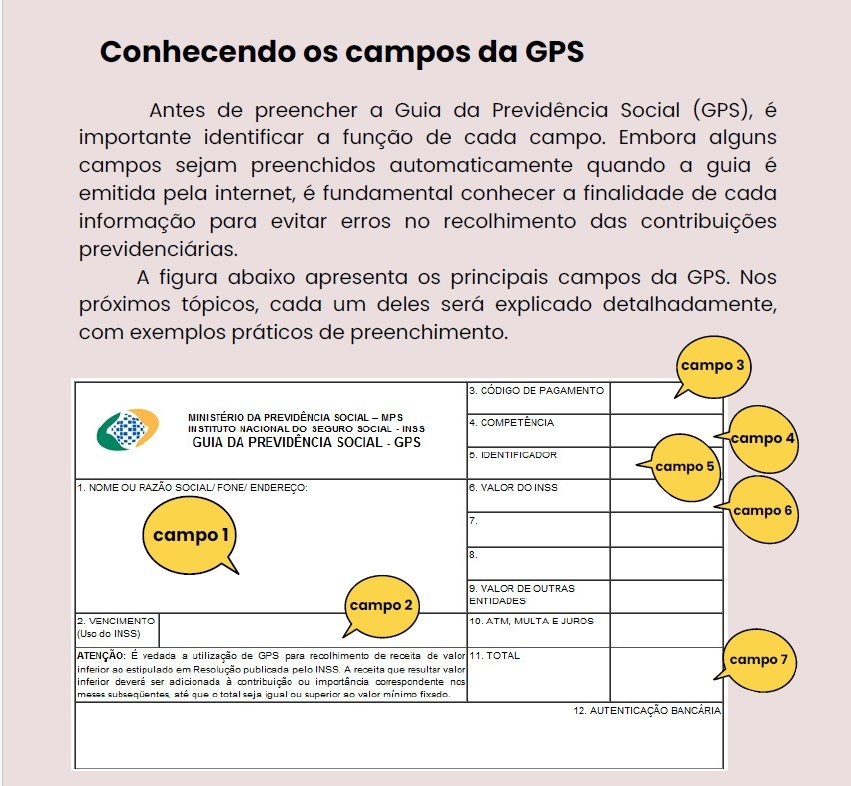 Página interna do manual com checklist