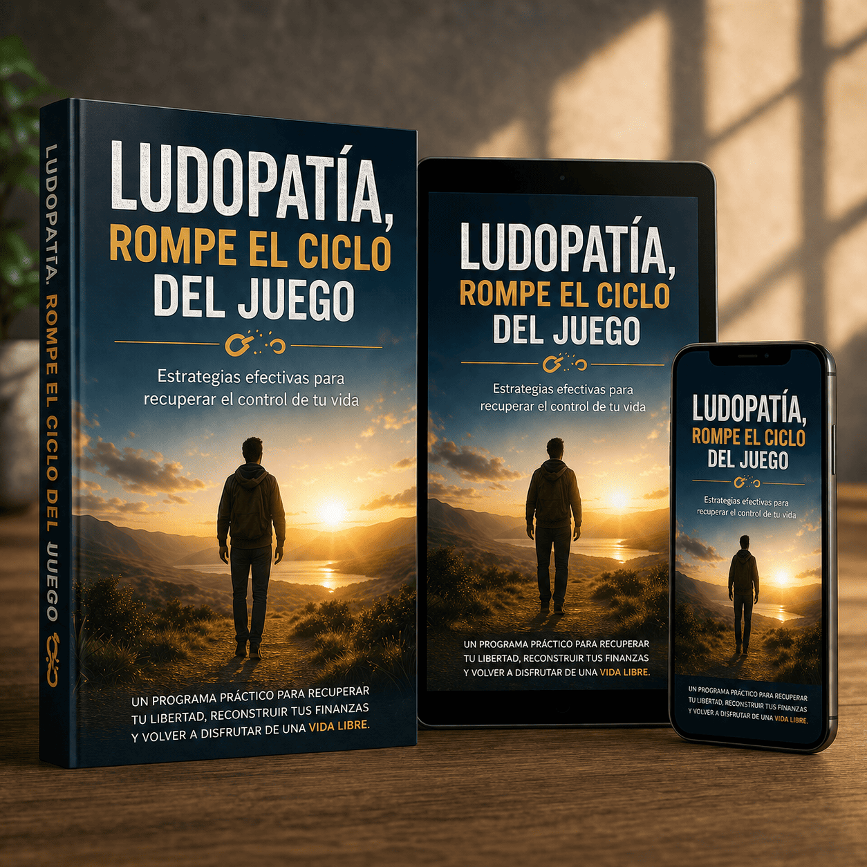 Mockup del e-book Ludopatía: Rompe el Ciclo del Juego