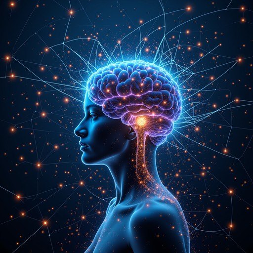 Ilustración conceptual de la psicología y el cerebro