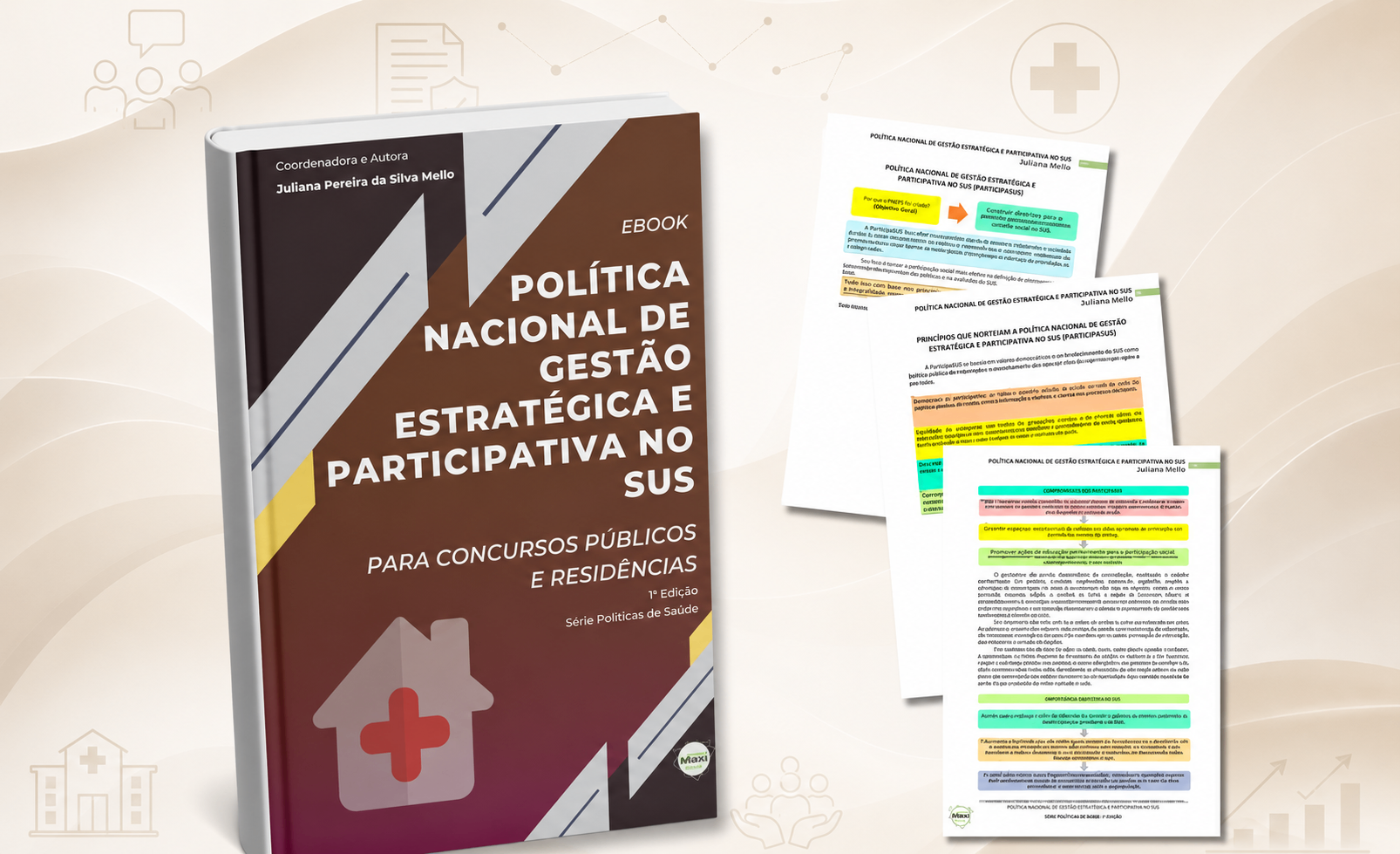 Capa do E-book de Gestão Estratégica e Participativa no SUS