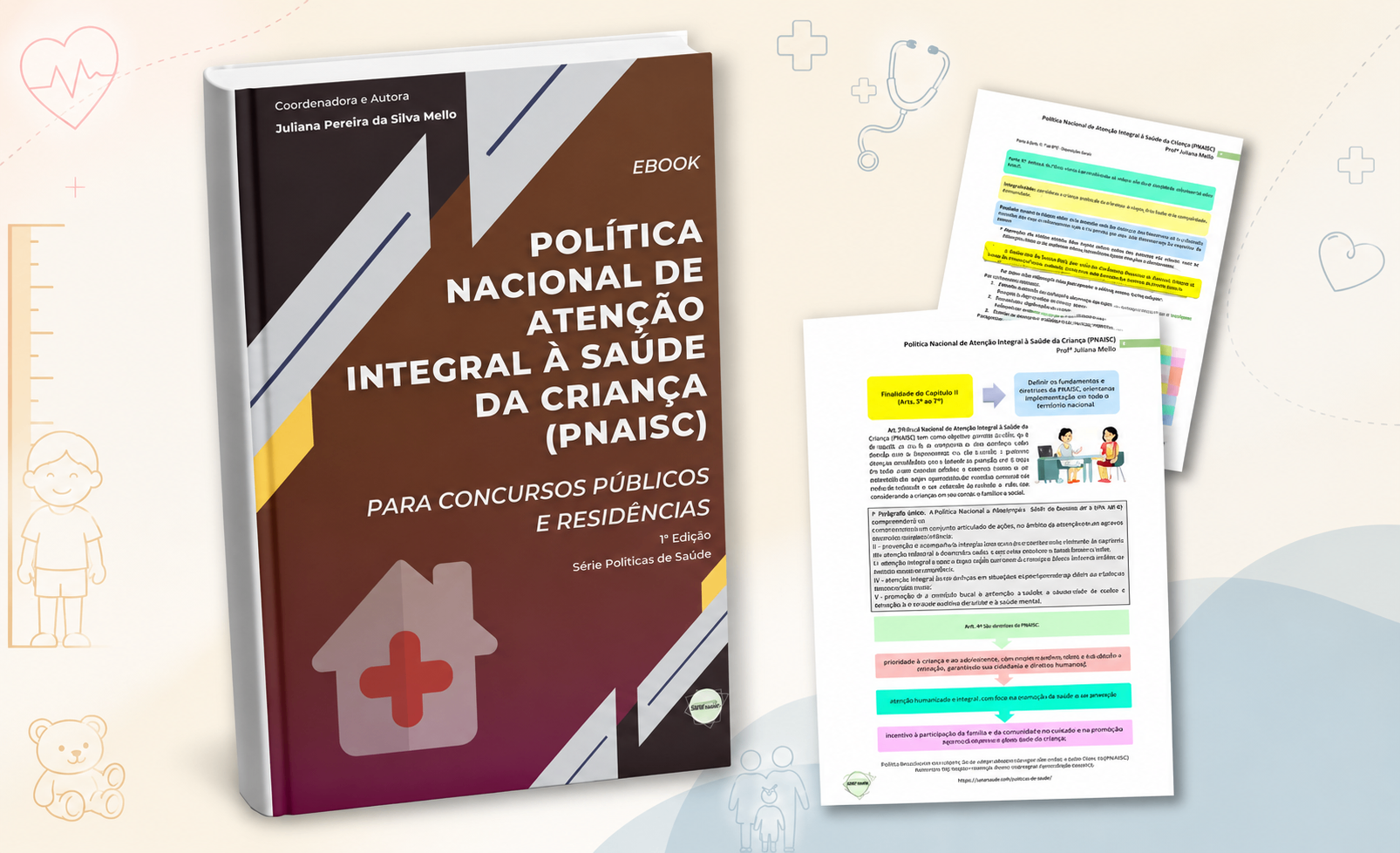 Capa do E-book de Atenção Integral à Saúde da Criança (PNAISC)