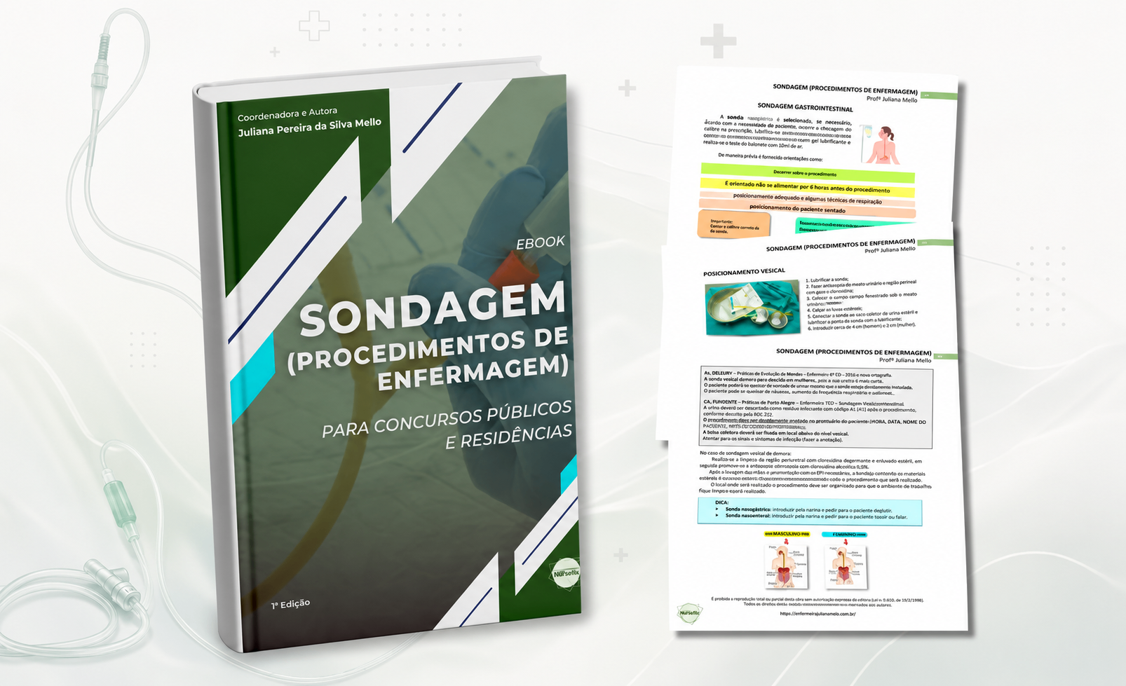 Capa do E-book Sondagem (Procedimentos de Enfermagem)