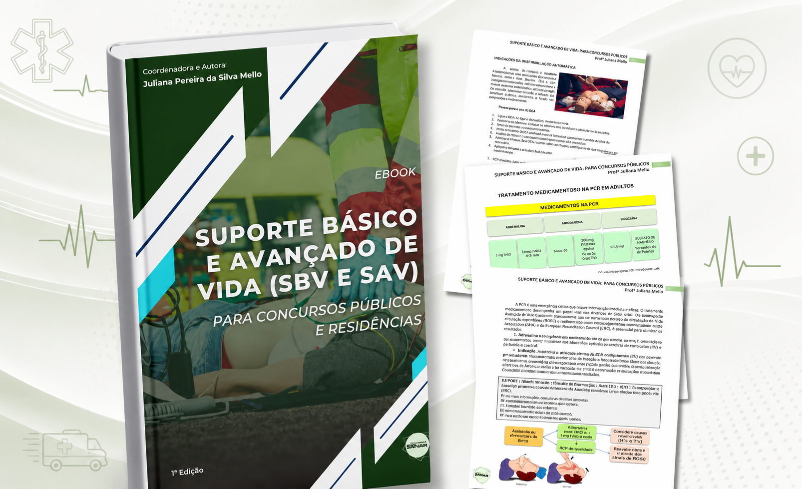 Capa do E-book Suporte Básico e Avançado de Vida (SBV e SAV)