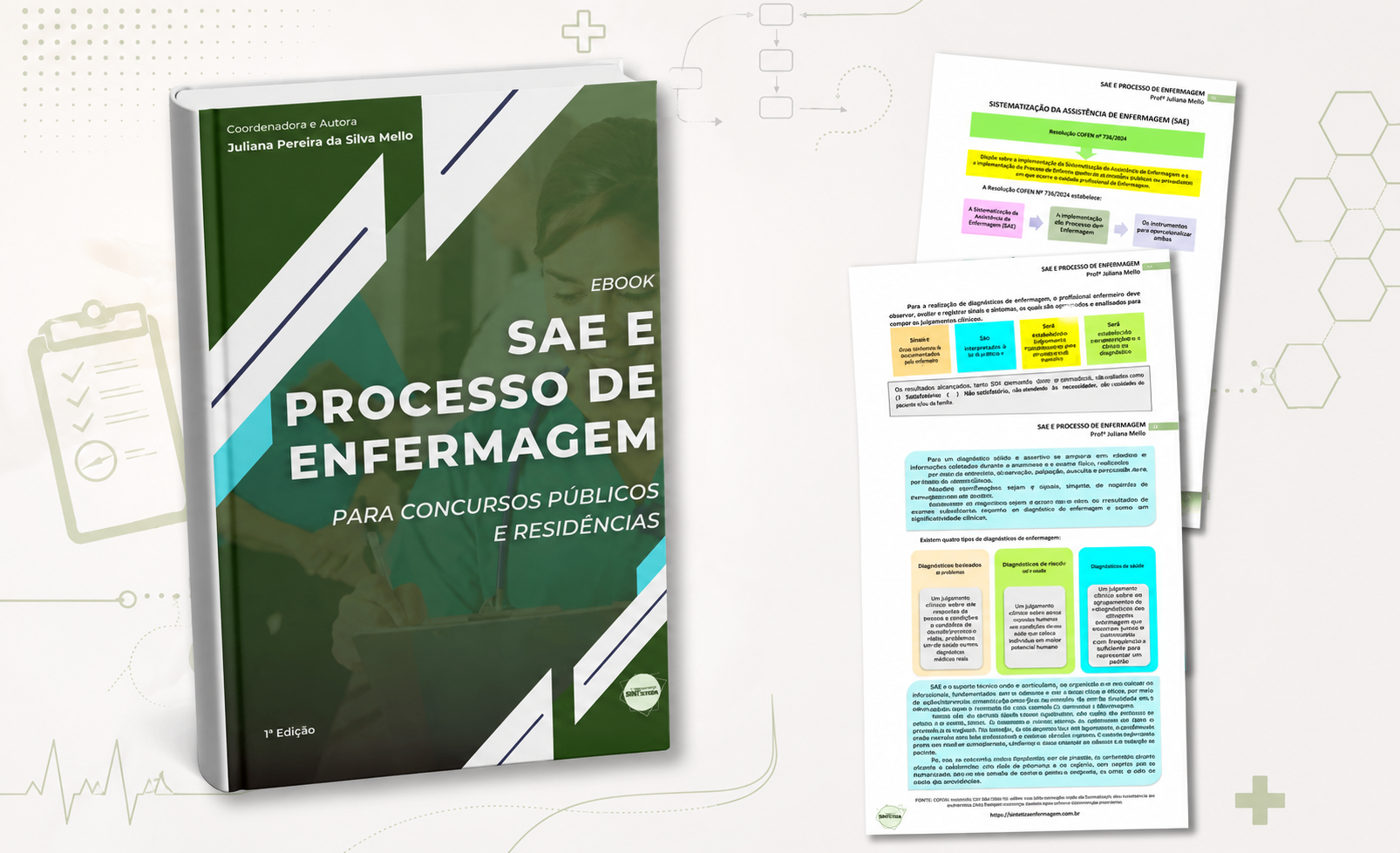Capa do E-book SAE e Processo de Enfermagem