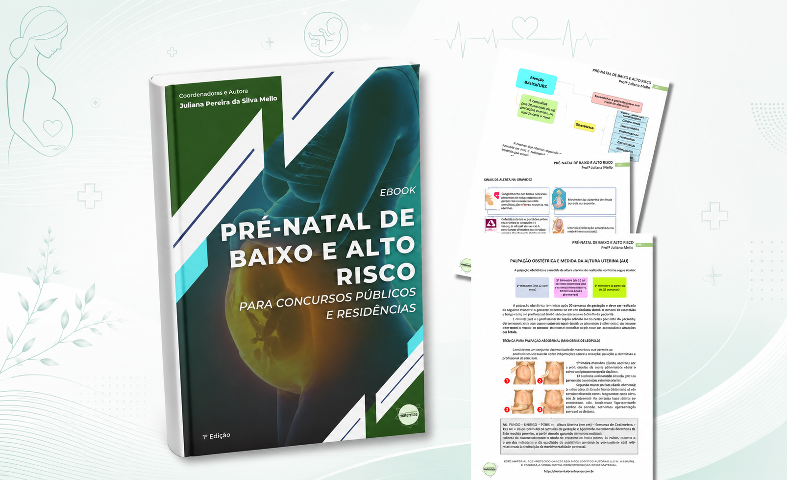 Capa do E-book Pré-Natal de Baixo e Alto Risco