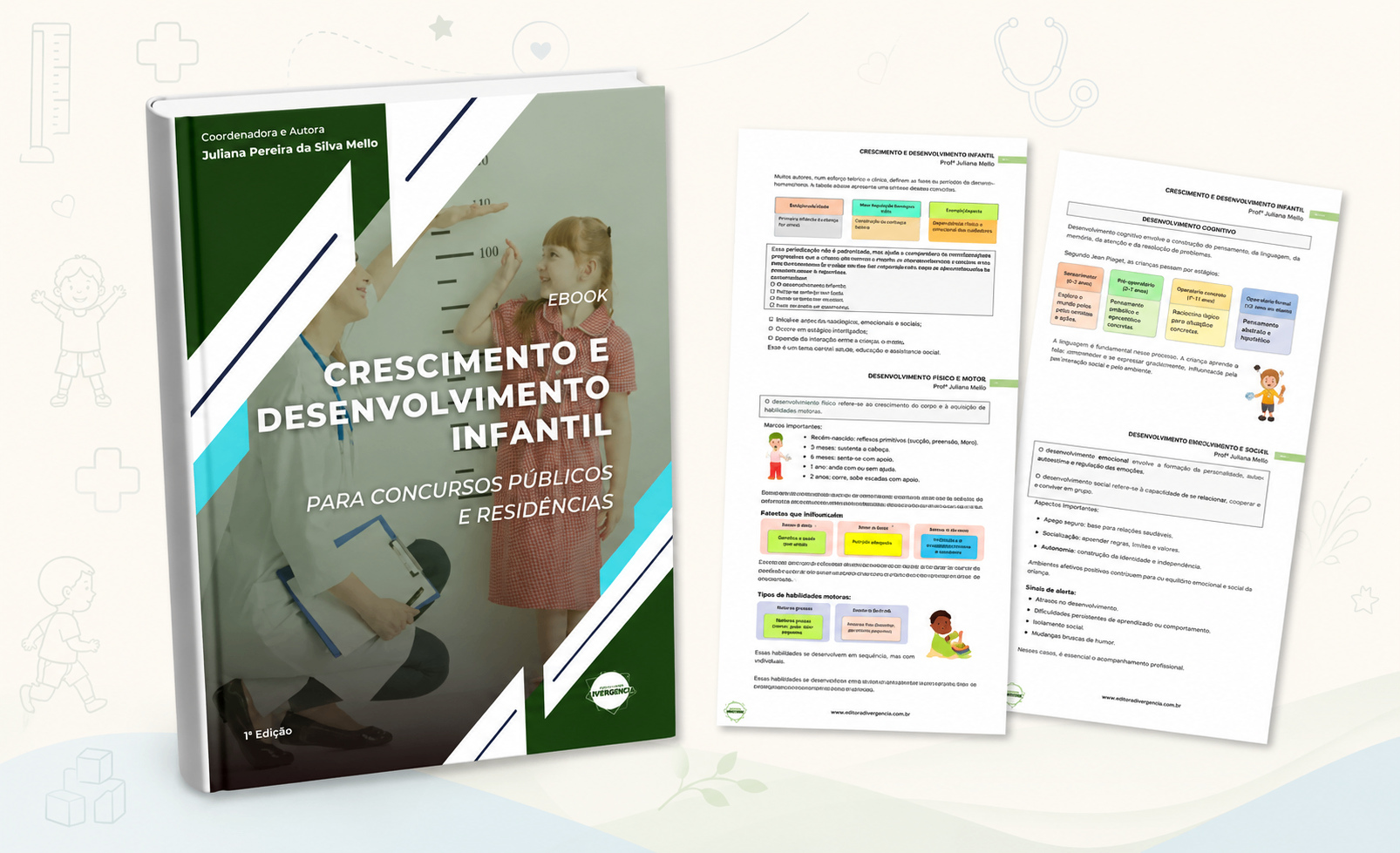 Capa do E-book Crescimento e Desenvolvimento Infantil