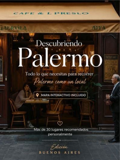 Mockup de la guía digital Descubriendo Palermo