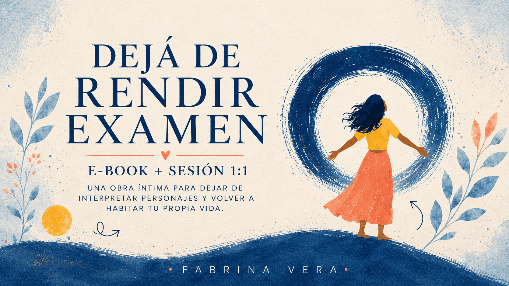 Mockup del e-book y journal 'Dejá de rendir examen'