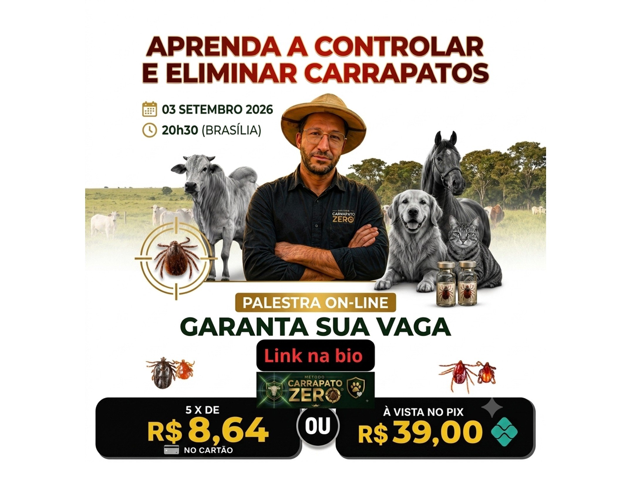 Capa da Masterclass Método Carrapato Zero
