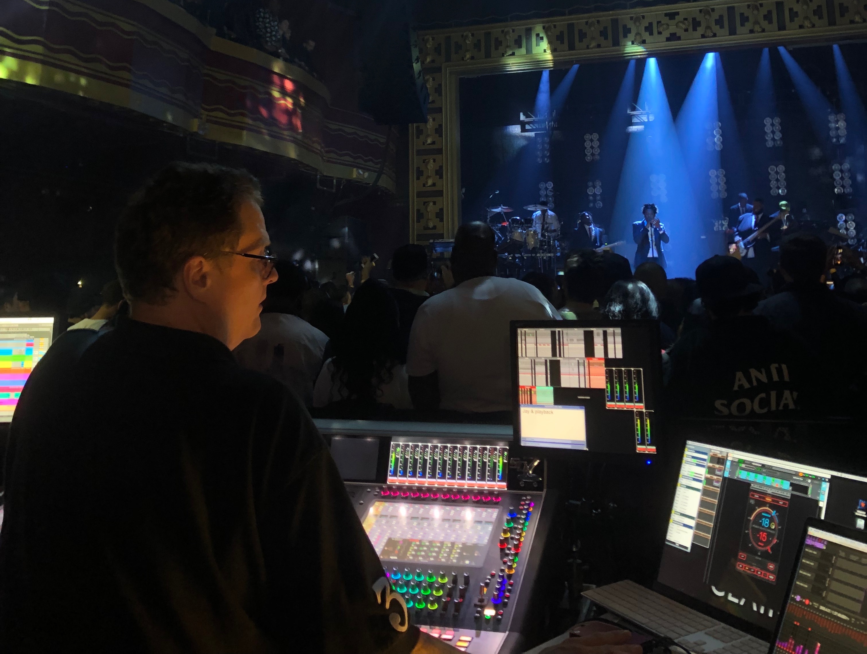 Mixing Jay-Z from front of house