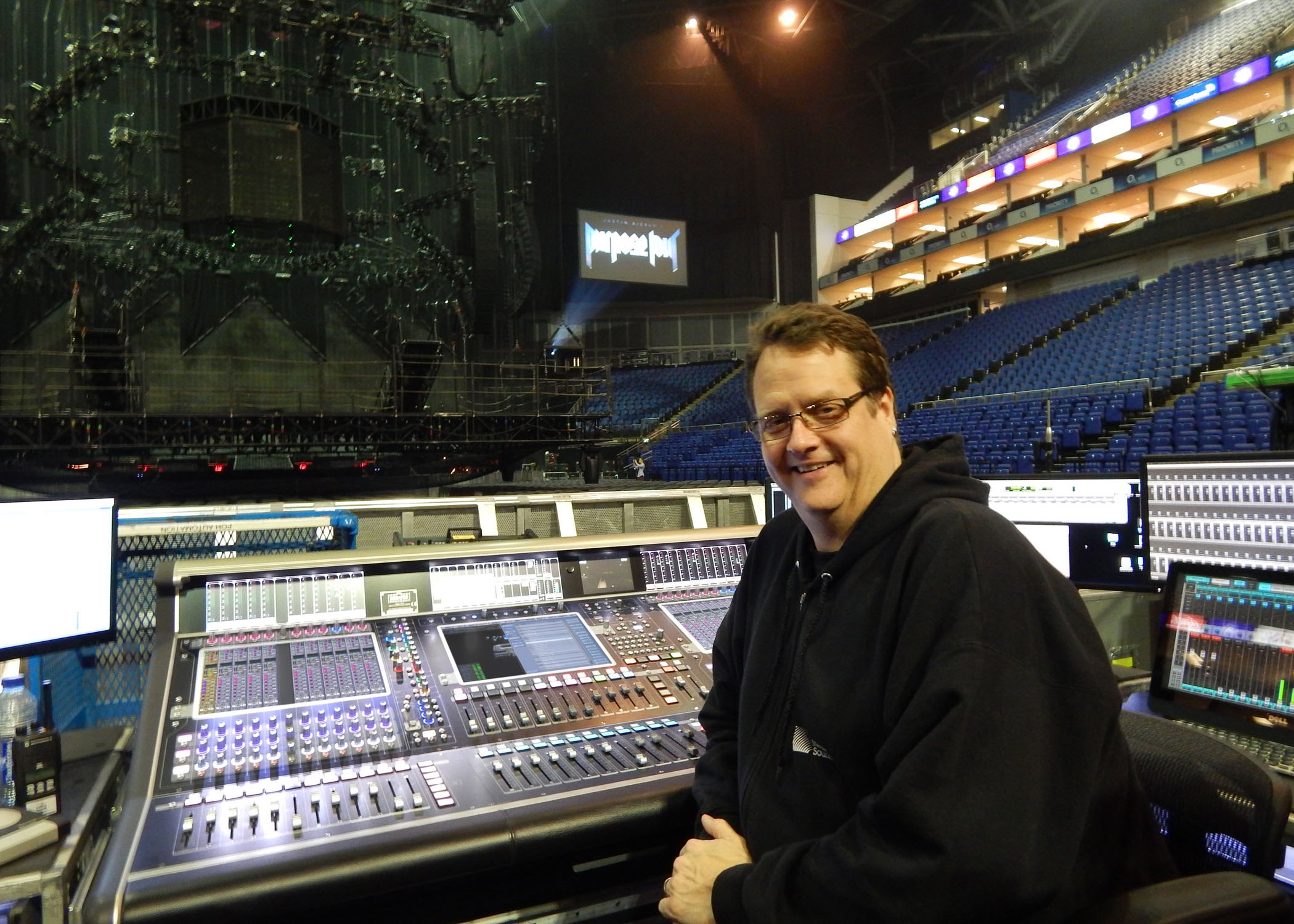 Arena show from the front of house position