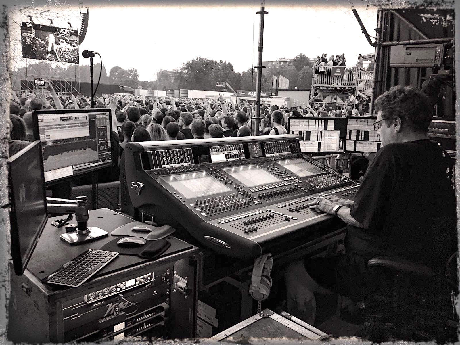 Festival crowd from the mix position