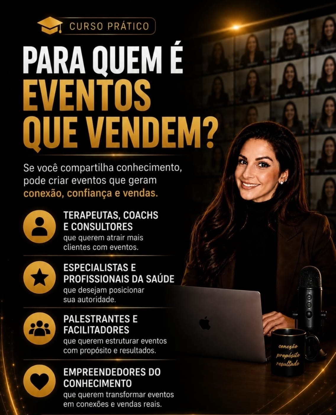 Pessoa de sucesso em um evento