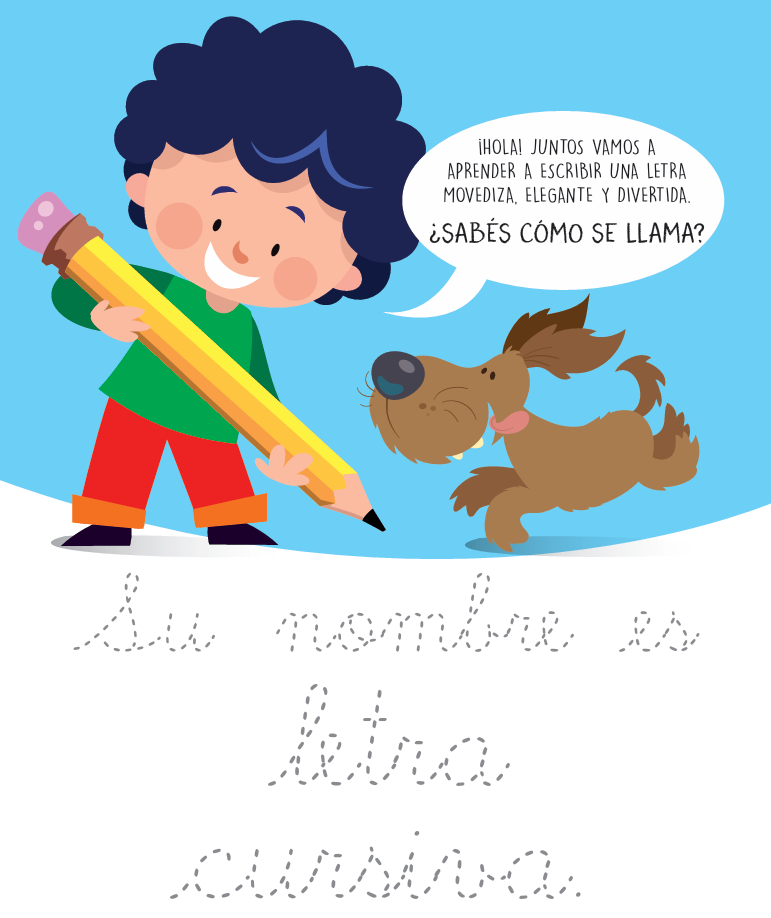 Niño dibujando y escribiendo
