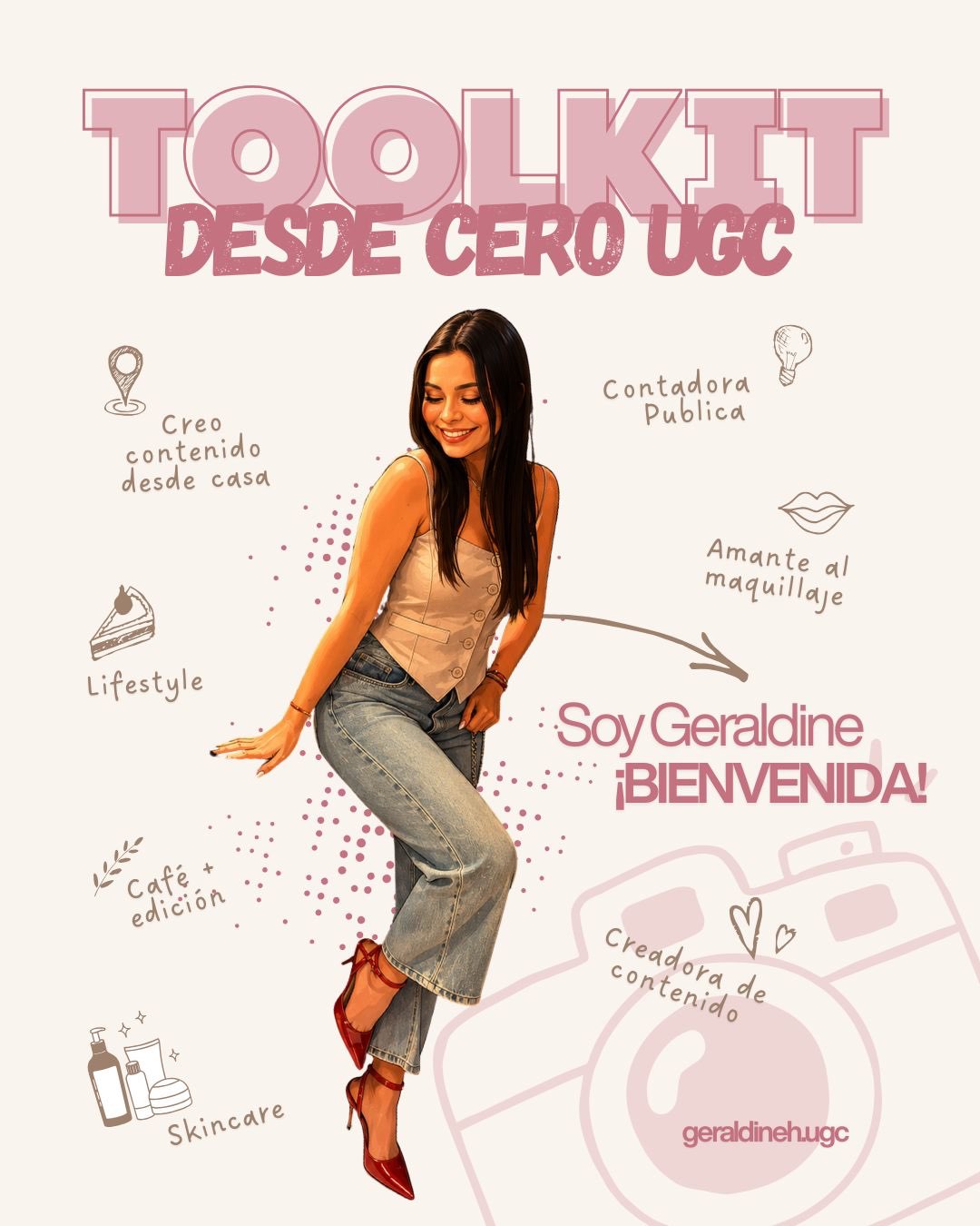 Mujer joven creativa con teléfono móvil