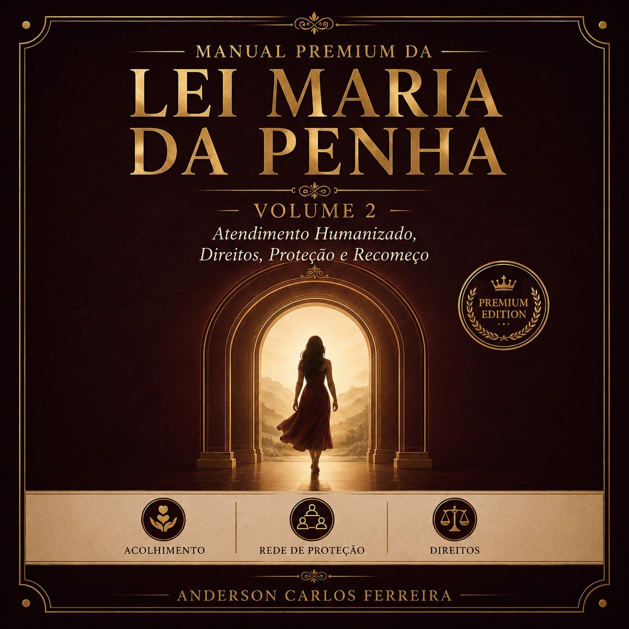 Mockup do Manual Premium da Lei Maria da Penha Volume 2