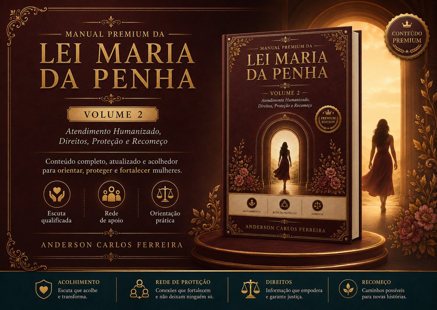 Capa do Manual Premium da Lei Maria da Penha