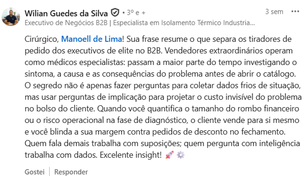 Comentário profissional 3