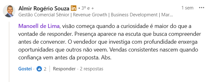 Comentário profissional 6