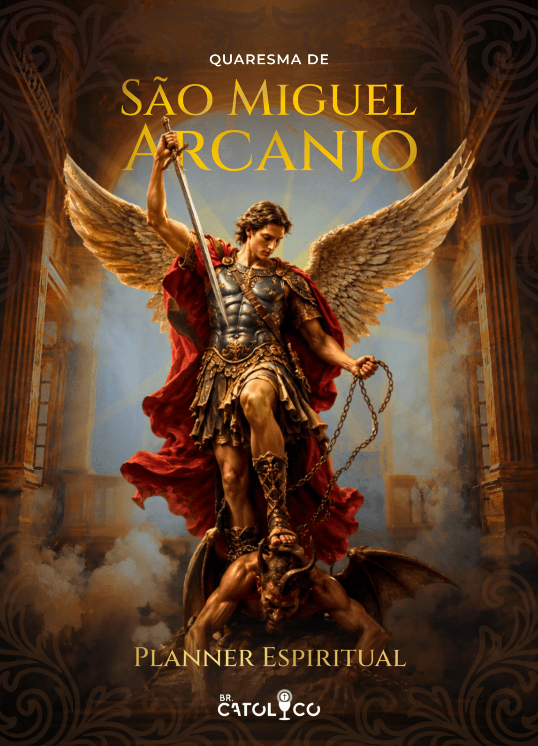 Capa do Planner Espiritual - Quaresma de São Miguel Arcanjo 2026