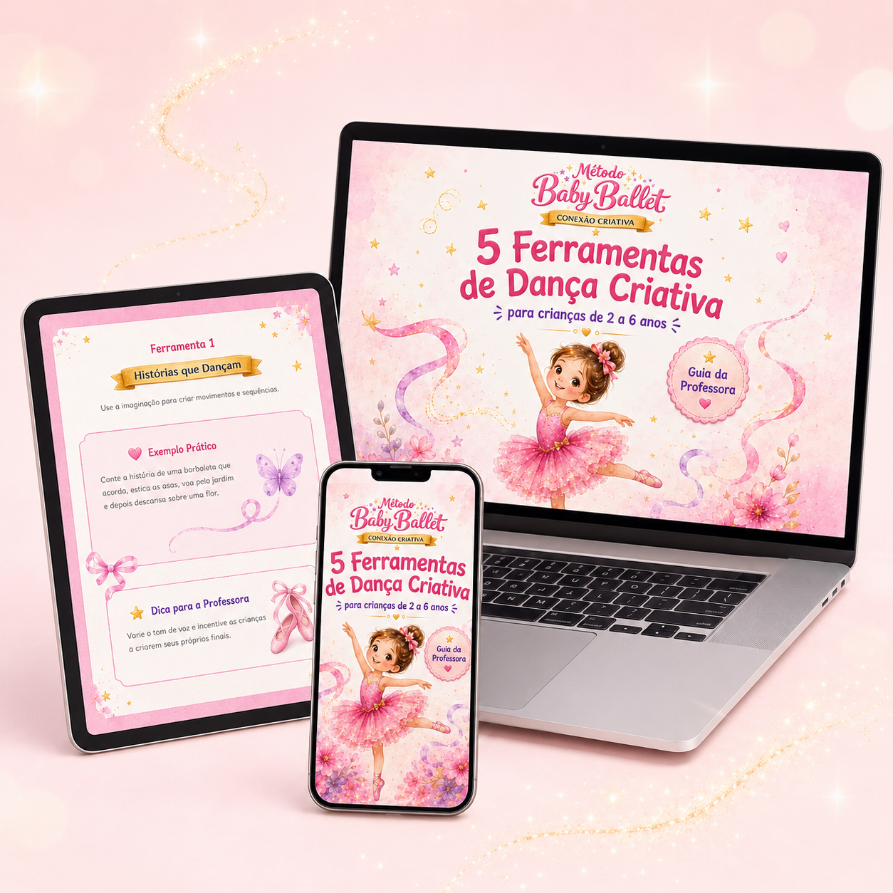 Capa do E-book Motivação — 5 Ferramentas de Dança Criativa