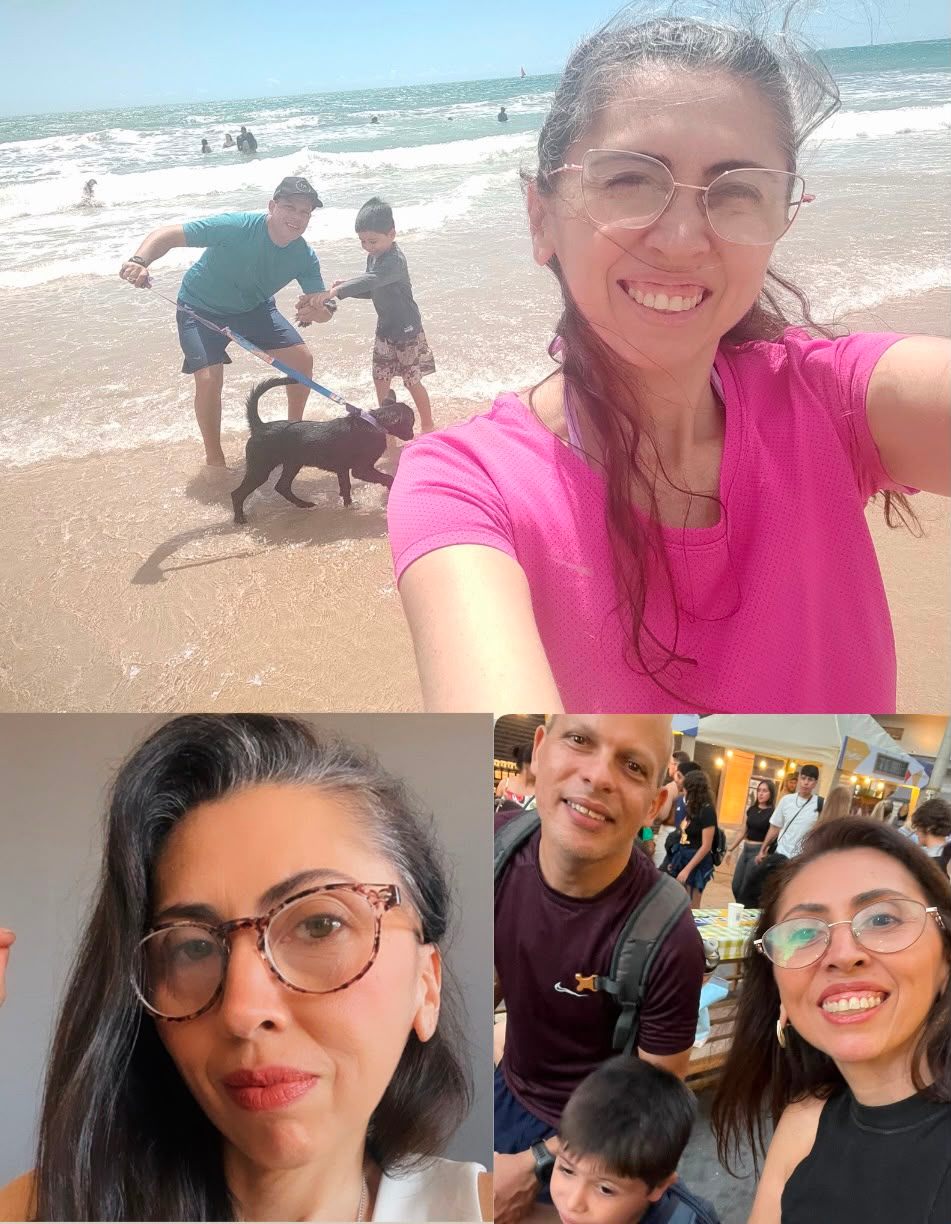 Mulher trabalhando com laptop na praia