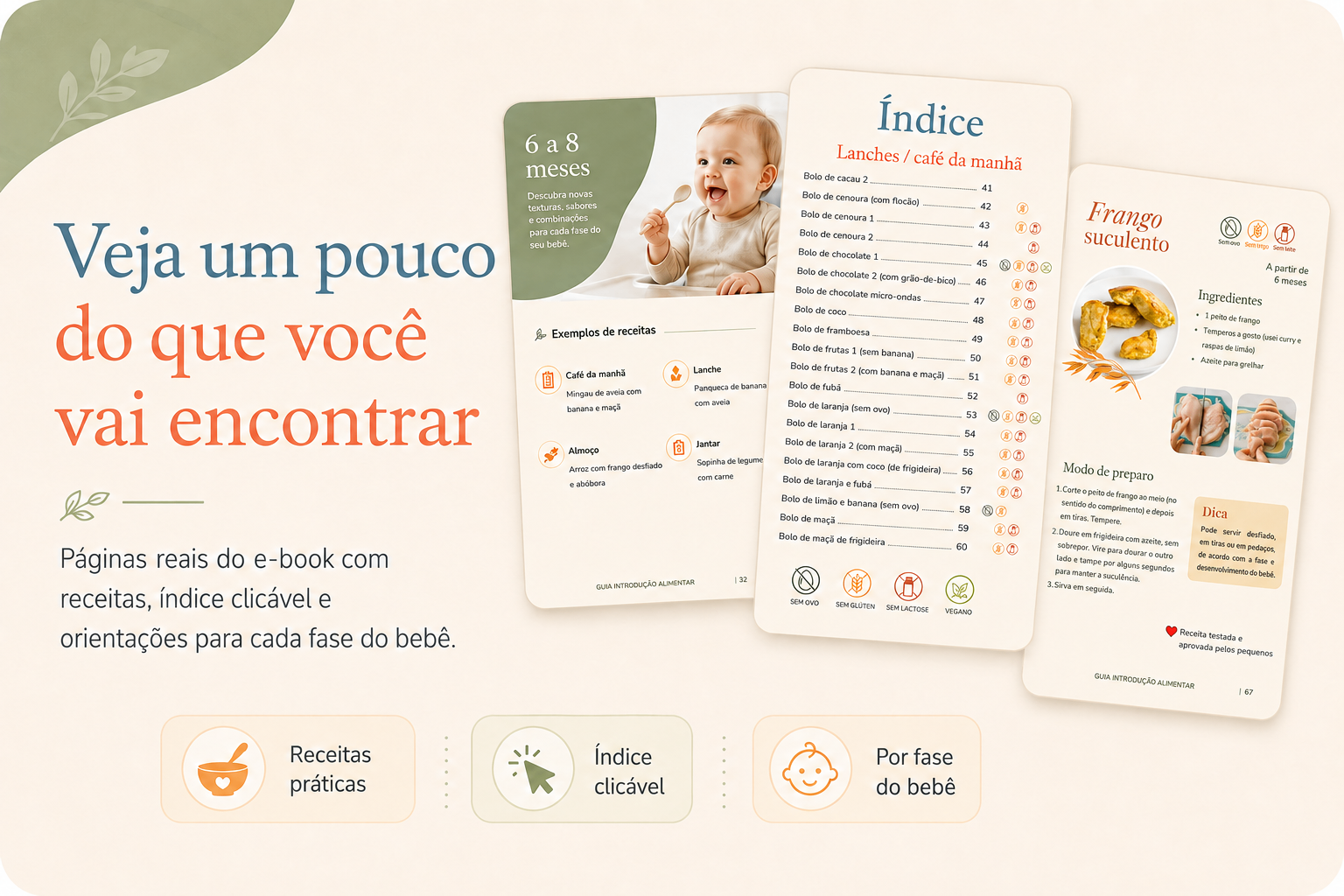 Página de índice com hiperlinks clicáveis