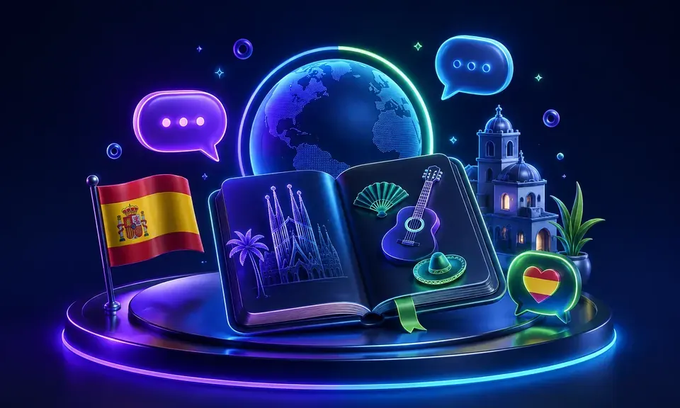 Ilustração artística de Espanhol