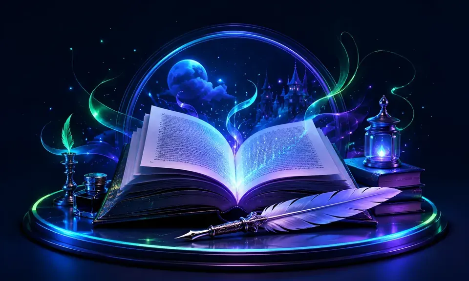 Ilustração artística de Literatura