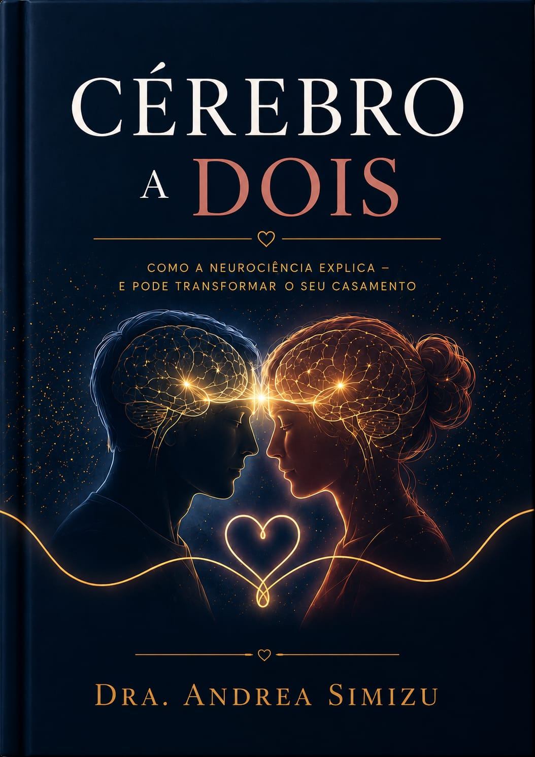 Capa do livro O Cérebro a Dois, design elegante