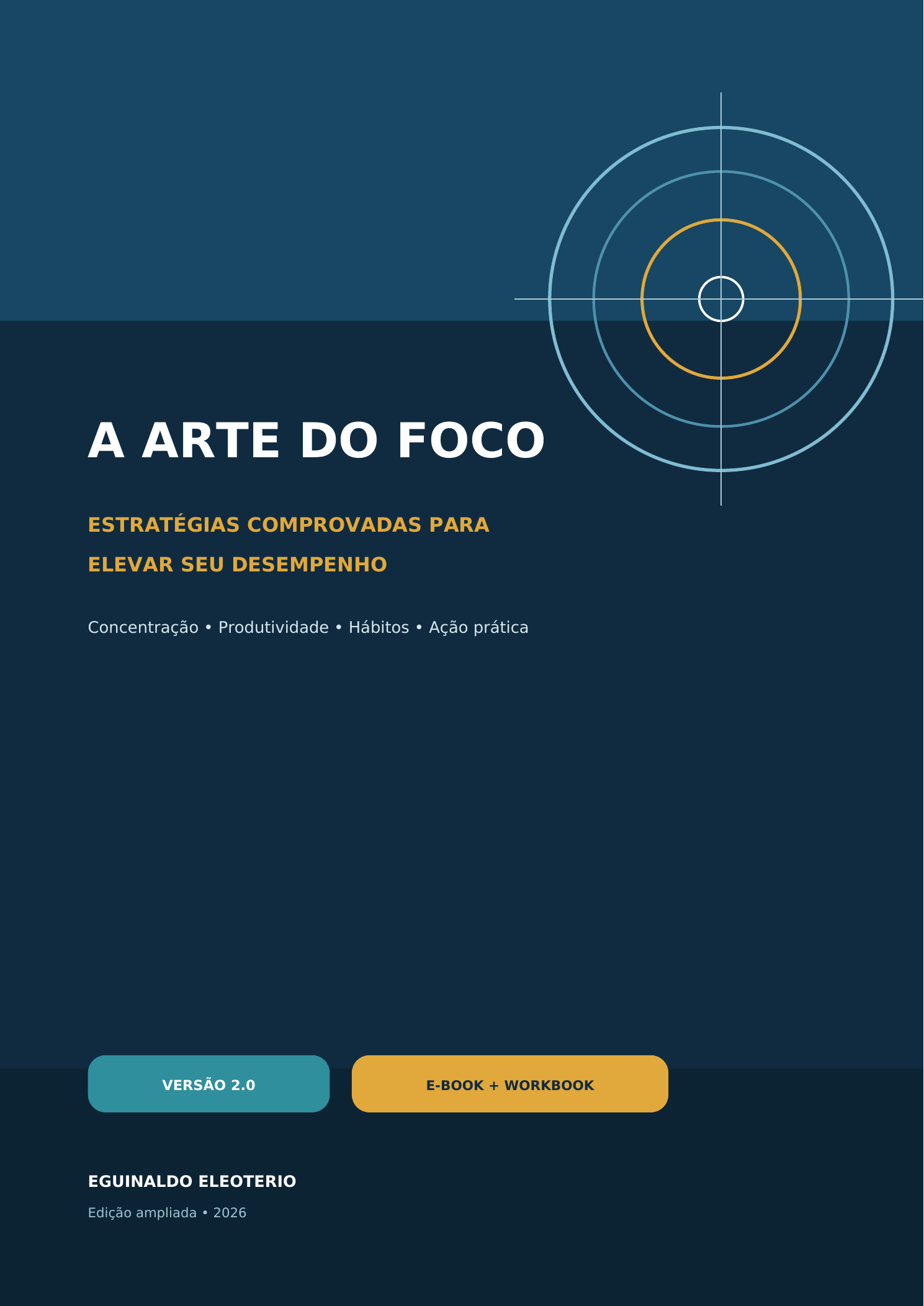 Capa oficial do e-book A Arte do Foco 2.0