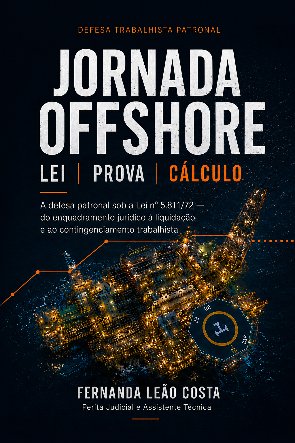 Plataforma offshore à noite
