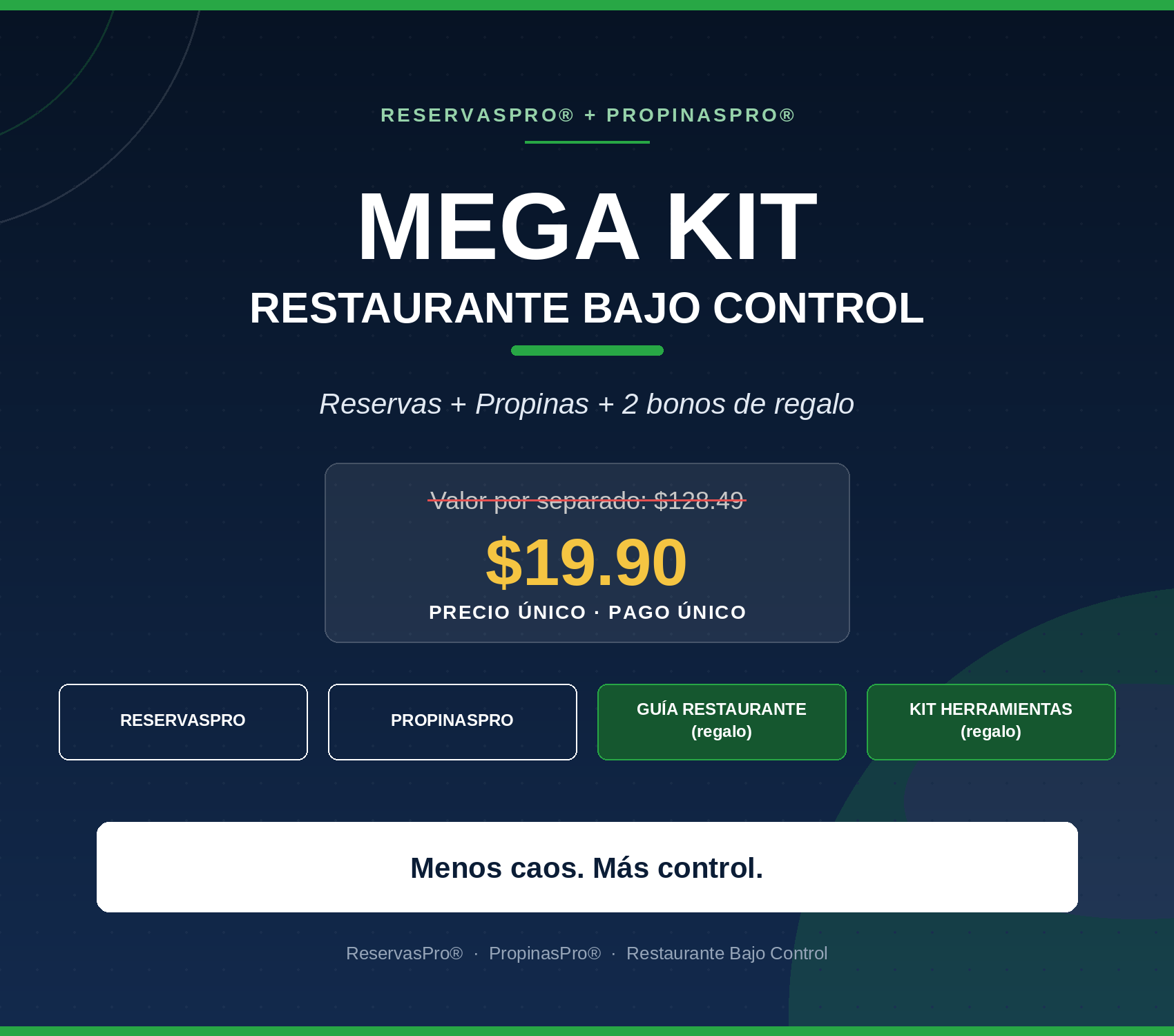 MEGA KIT Restaurante Bajo Control