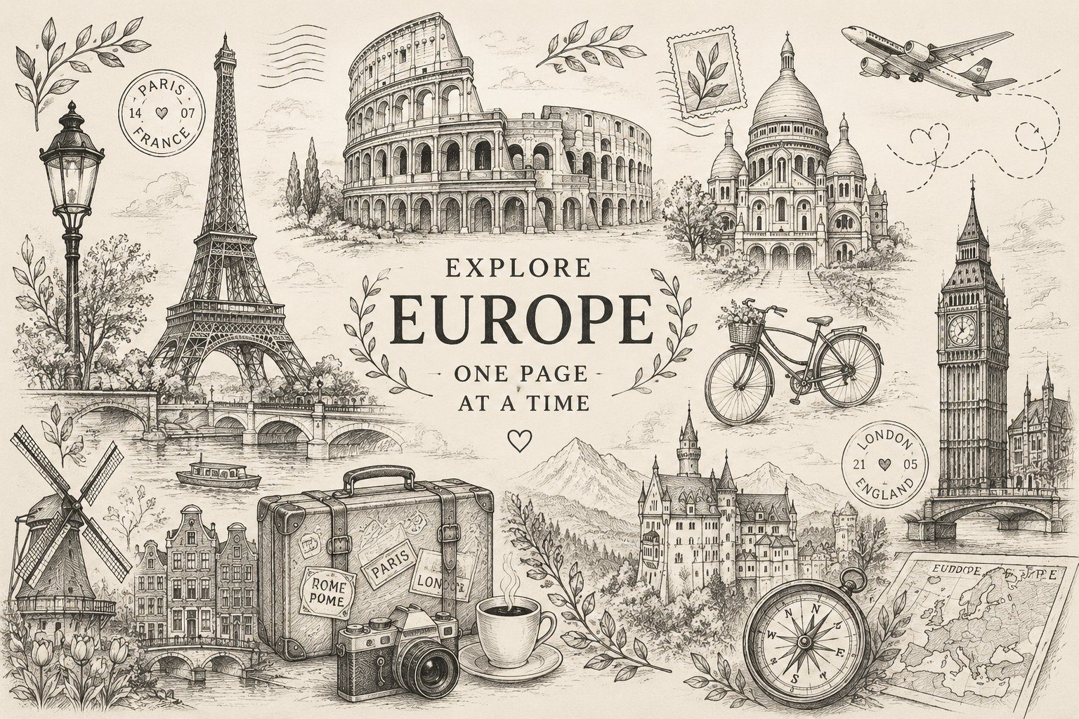European Map Illustration