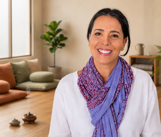 Sessão individual de Yoga Terapia com a professora Luciana Prakash