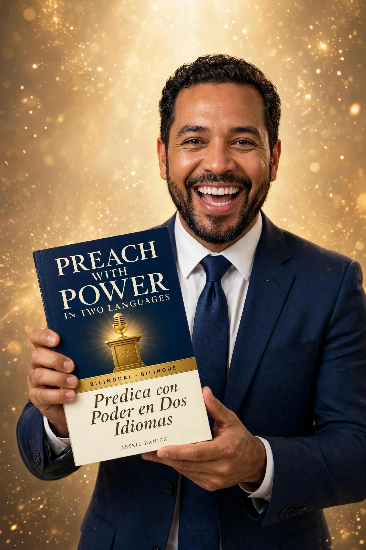 Persona con Biblia y apuntes