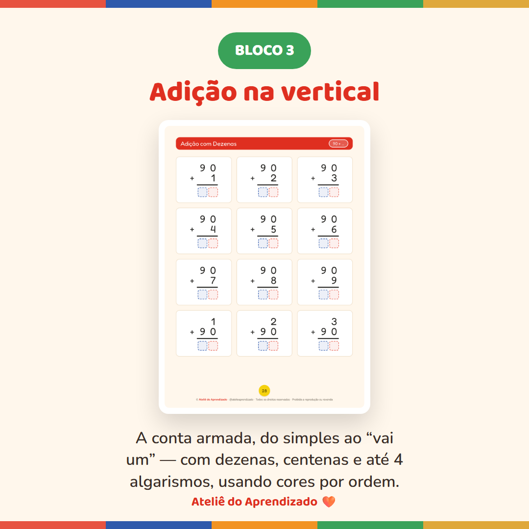 Conta armada com cores