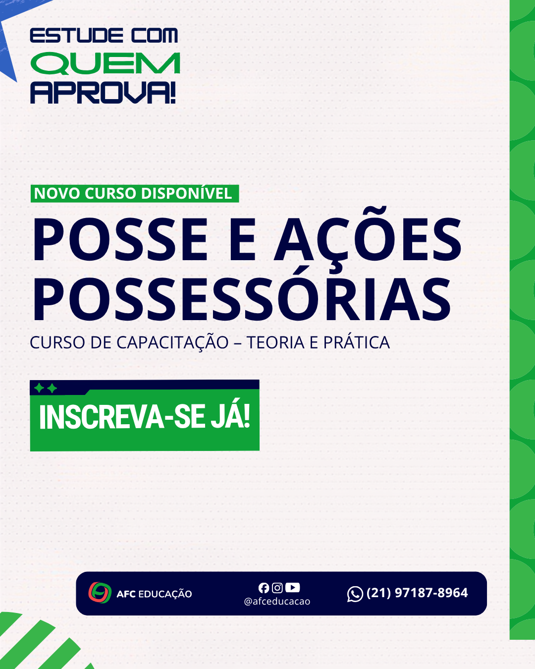 Capa do Curso Posse e Ações Possessórias