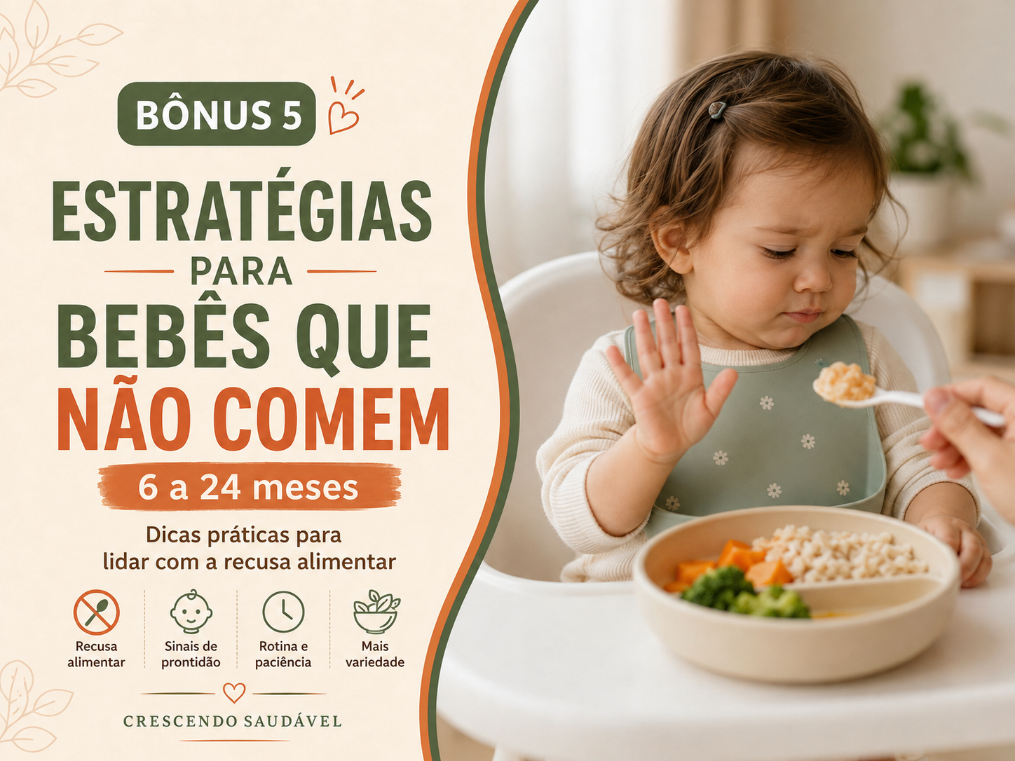 Estratégias para bebês que não querem comer