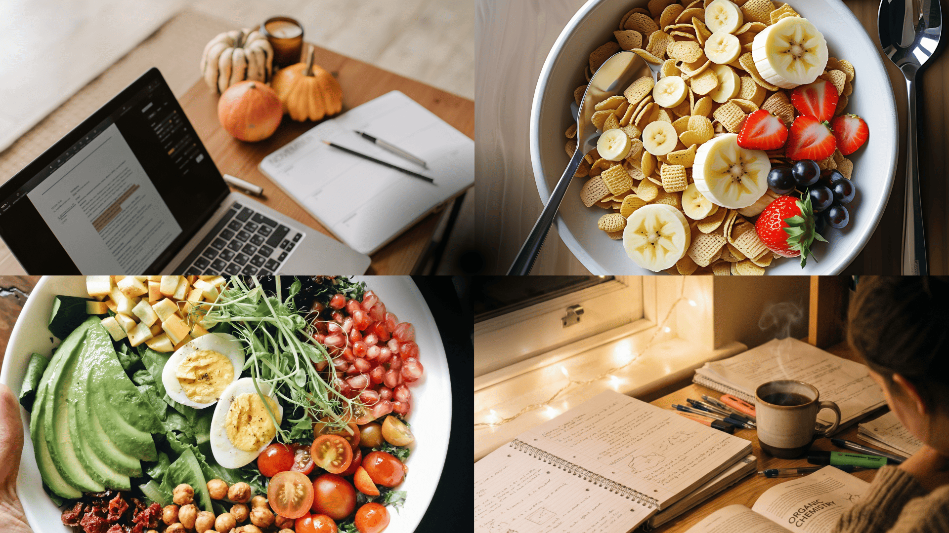 Estudante de Nutrição utilizando um laptop para estudar